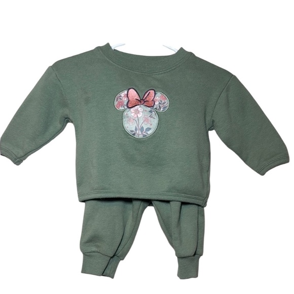 Disney Infant Girls 2 Piece Sage Minnie Flower Set Size 3-6 Months - Picture 2 of 8